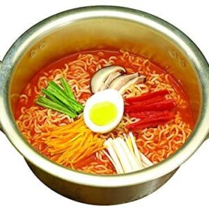 Korean Ramen Noodle Pot 6.3"(16cm) + Chopstick (1 Pair) + Dish scrubber, Made in Korea (Standard version)
