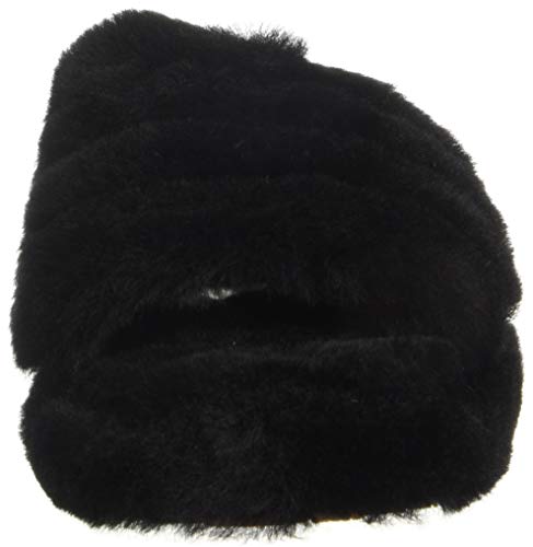 UGG womens Fluff Yeah Slide Slipper, Black, 7 US