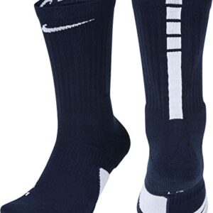 NIKE Elite Basketball Crew Socks (Midnight Navy/White, X-Large)