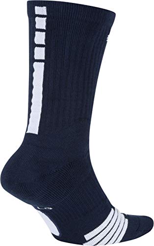 NIKE Elite Basketball Crew Socks (Midnight Navy/White, X-Large)