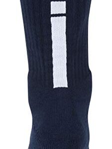 NIKE Elite Basketball Crew Socks (Midnight Navy/White, X-Large)