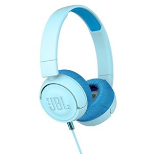 jbl jr 300 - on-ear headphones for kids - blue