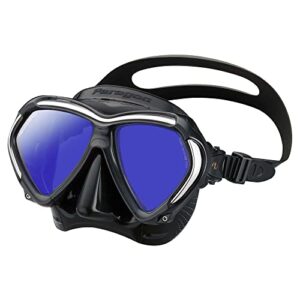 tusa m-2001 paragon scuba diving mask, black/black