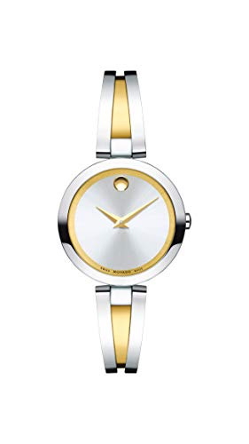 Movado Women's Aleena Two-Tone Watch with a Concave Dot Museum Dial, Gold/Silver (Model 607150)