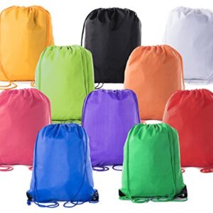 Mato & Hash Drawstring Bulk Bags Cinch Sacks Backpack Pull String Bags | 15 Colors | 1PK-100PK Available