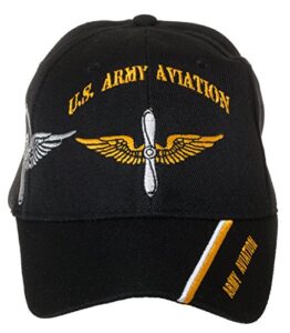 artisan owl officially licensed us army aviation embroidered black baseball cap