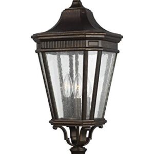 Feiss OL5427GBZ Cotswold Lane Outdoor Post Lighting, Bronze, 3-Light (10"W x 22"H) 180watts