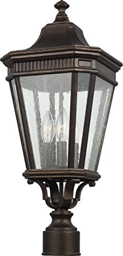 Feiss OL5427GBZ Cotswold Lane Outdoor Post Lighting, Bronze, 3-Light (10"W x 22"H) 180watts