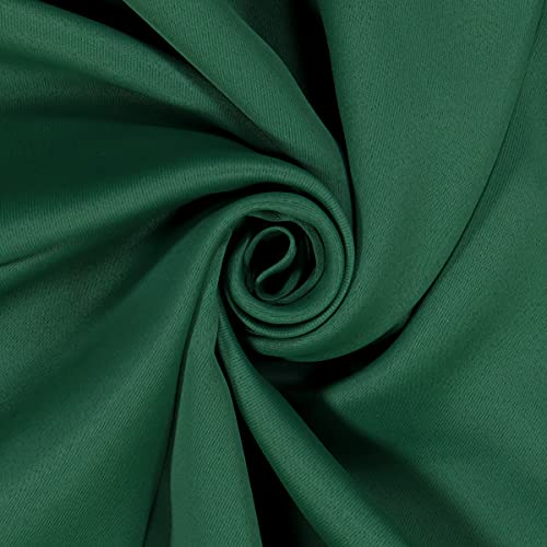 Eclipse Darrell Modern Blackout Thermal Rod Pocket Window Curtains for Bedroom or Living Room (Single Panel), 37 in x 84 in, Emerald