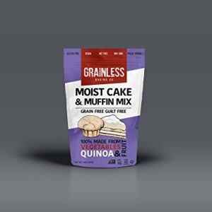 Grainless Grain Free Cake and Muffin Mix - Baking Mix for Grain-Less Cup Cakes, Grain Free Muffins | Gluten Free, Soy Free, Corn Free, Nut Free, Vegan, Paleo Friendly, OU Kosher, 1 Pack