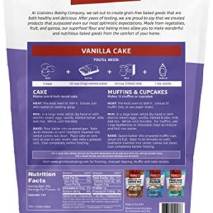Grainless Grain Free Cake and Muffin Mix - Baking Mix for Grain-Less Cup Cakes, Grain Free Muffins | Gluten Free, Soy Free, Corn Free, Nut Free, Vegan, Paleo Friendly, OU Kosher, 1 Pack