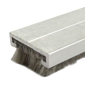 legacy manufacturing, llc. mill aluminum mortised door bottom sweep with pile brush seal (7452ma) in (48''), sms # 6 x 1/2'' supplied