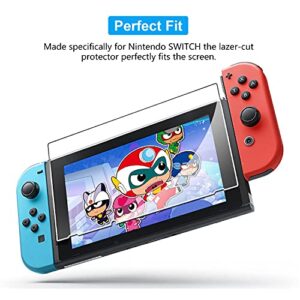 ivoler [3 Pack Screen Protector Tempered Glass for Nintendo Switch, Transparent HD Clear Anti-Scratch Screen Protector Compatible Nintendo Switch