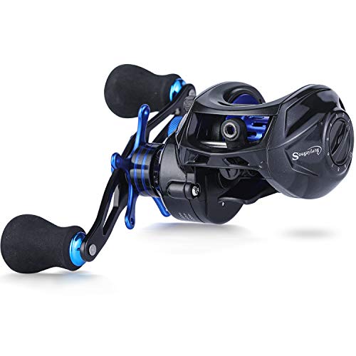 Sougayilang Baitcasting Reel, 7.0:1 Gear Ratio Super Smooth Power, 9 + 1 Shielded Ball Bearings Anti-Corrosion Baitcaster Reel Fishing Reel(Right)