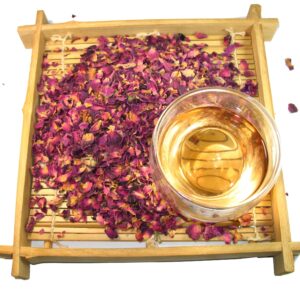 Organic Rose Flower Rose Petals Tea caffeine free herbal tea (Organic Rose Flower 4 OZ)