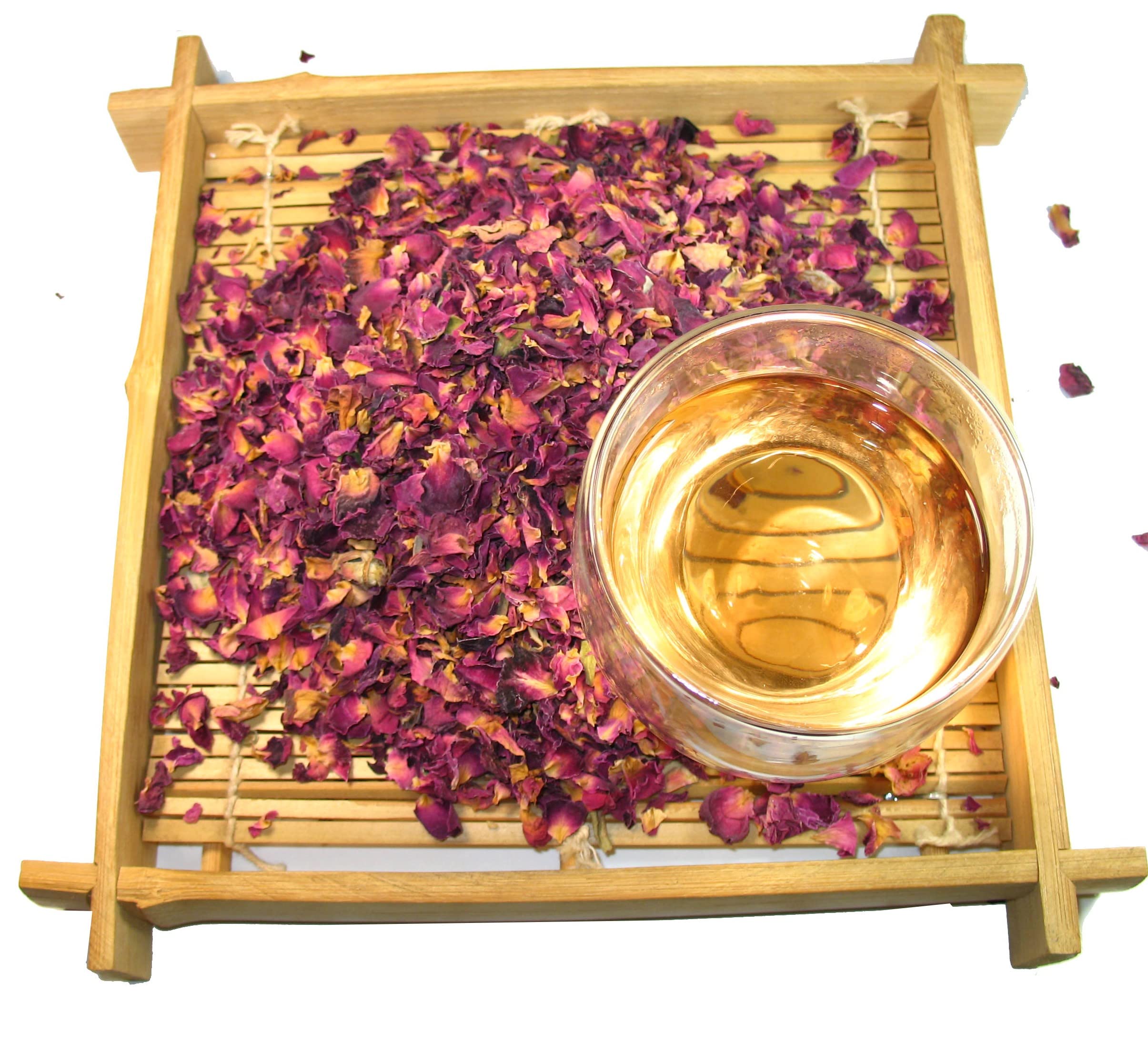 Organic Rose Flower Rose Petals Tea caffeine free herbal tea (Organic Rose Flower 4 OZ)