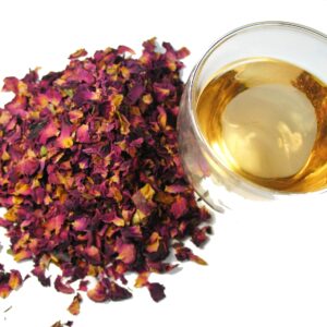 Organic Rose Flower Rose Petals Tea caffeine free herbal tea (Organic Rose Flower 4 OZ)