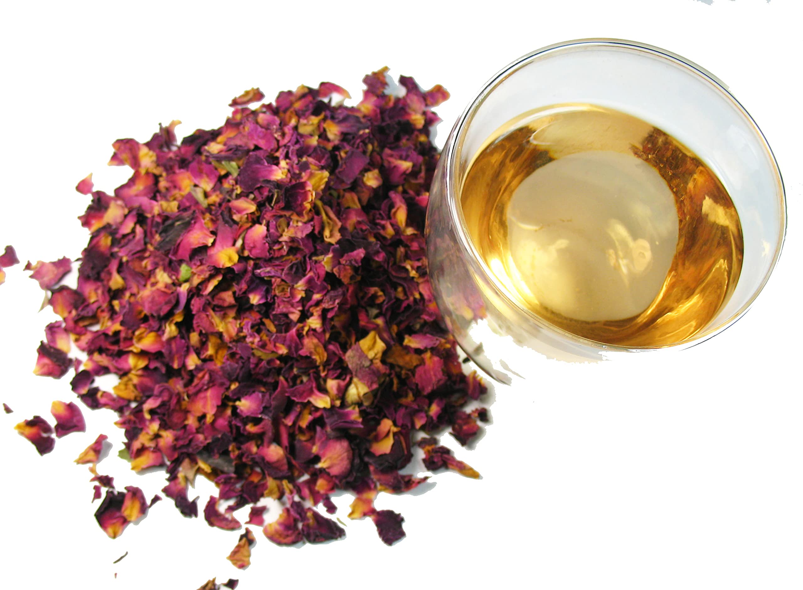 Organic Rose Flower Rose Petals Tea caffeine free herbal tea (Organic Rose Flower 4 OZ)