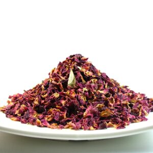 Organic Rose Flower Rose Petals Tea caffeine free herbal tea (Organic Rose Flower 4 OZ)