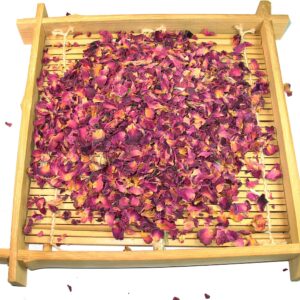 Organic Rose Flower Rose Petals Tea caffeine free herbal tea (Organic Rose Flower 4 OZ)