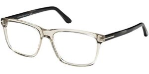 eyeglasses tom ford ft 5479 -b 020 grey/other, transp. grey w. grey striped blue horn temples/ bl, 56/16/145