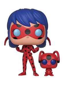 funko pop! and buddy: miraculous ladybug with tikki collectible figure, multicolor