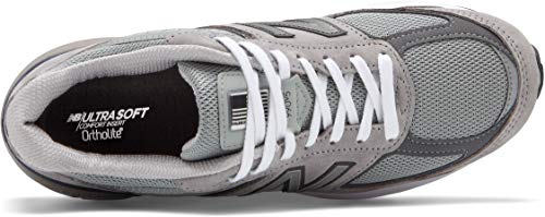 New Balance Men's Made in US 990 V5 Sneaker, Grey/Castlerock, 9.5