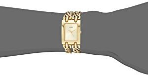 GUESS Gold-Tone Multi-Chain Bracelet Watch with Self-Adjustable Links. Color: Gold-Tone (Model: U1117L2)