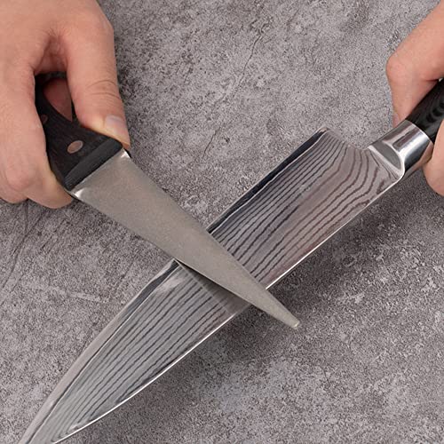 10.6 Inch Diamond Sharpening Rod Sharpening Stone, Diamond Fine Tapered File with wooden handle