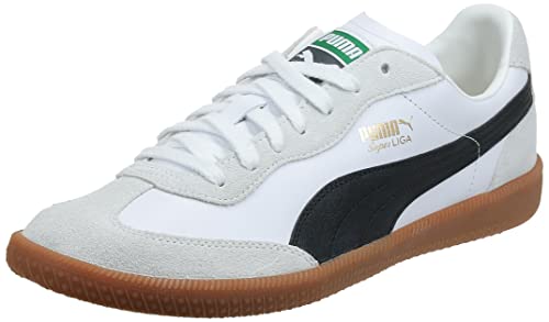 PUMA mens Super Liga Og Sneaker, Puma White-puma Black-puma Team Gold, 13 US