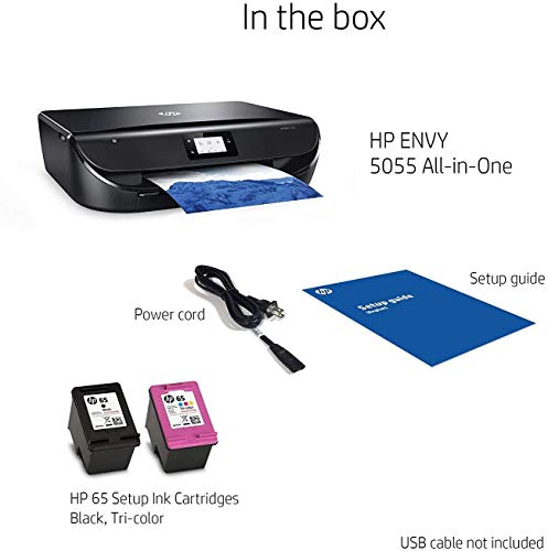 HP ENVY 5055 Wireless All-in-One Color Photo Printer, HP Instant Ink, Works with Alexa (M2U85A)