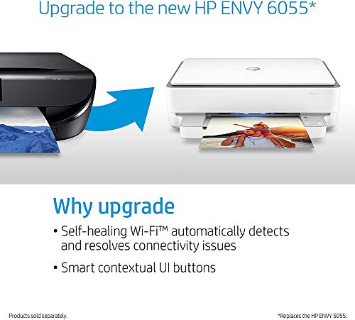 HP ENVY 5055 Wireless All-in-One Color Photo Printer, HP Instant Ink, Works with Alexa (M2U85A)