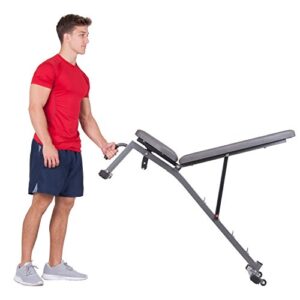 Body Champ Launch Bench Set with 2-Piece Power Rack, Home Fitness Equipment