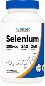 nutricost selenium 200mcg, 240 vegetarian capsules, non-gmo, gluten free l-selenomethionine