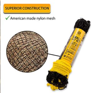 Texas Haynet - Small Hole Slow Feeder Hay Net - American Made Nylon Rope Haynet for Horses - Perfect for Trailering - Easily Holds 2 to 4 Flakes with 1.5” Holes