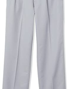 Amazon Essentials Men's Classic-Fit Expandable-Waist Pleated Dress Pant, Light Grey, 31W x 28L