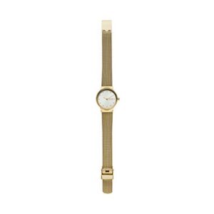 Skagen Women's Freja Quartz Watch with Stainless Steel Mesh Strap, Gold, 12 (Model: SKW2717)