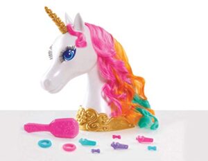 barbie dreamtopia unicorn styling head, 10-pieces, kids toys for ages 3 up by just play