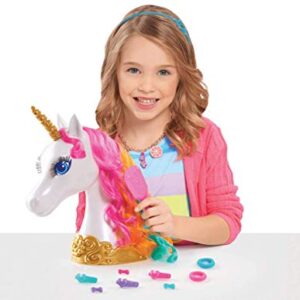 Barbie Dreamtopia Unicorn Styling Head, 10-pieces, Kids Toys for Ages 3 Up by Just Play