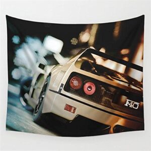 the kitchen college ferrari f40 super sports car style wall hanging tapestry bohemian hippie tapestry round beach mat beach shawls 60"x51"