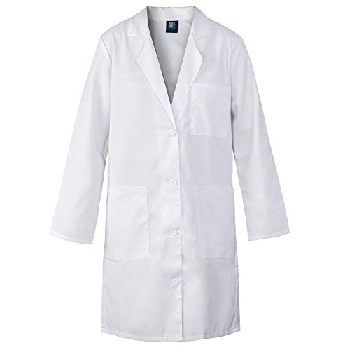 Medgear Women's Lab Coat Long Sleeve 39", White (S)