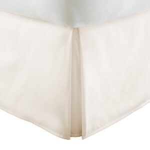 ienjoy home ieh-bedskirt-calking-ivory collection pleated bed skirt, california king