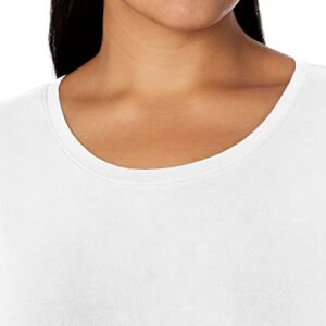 Amazon Essentials Women's Classic-Fit Long-Sleeve Crewneck T-Shirt (Available in Plus Size), White, Small