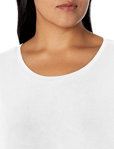 Amazon Essentials Women's Classic-Fit Long-Sleeve Crewneck T-Shirt (Available in Plus Size), White, Small