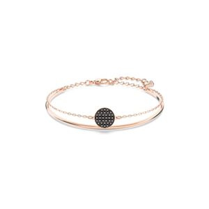 swarovski bangle bracelet, delicate clear crystals on a rose-gold tone finish setting, part of the ginger collection