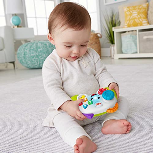 Fisher-Price Laugh & Learn Baby & Toddler Toy Game & Learn Controller Pretend Video Game with Music Lights & Activities Ages 6+ Months