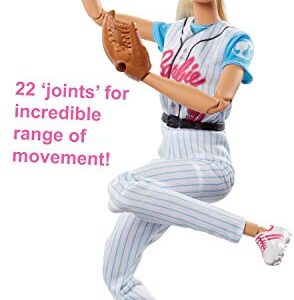 Barbie Ultra-Flexible Baseball Doll with Mitt