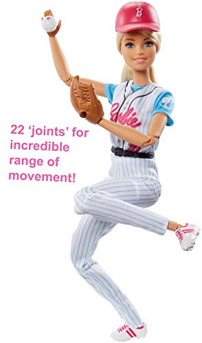 Barbie Ultra-Flexible Baseball Doll with Mitt