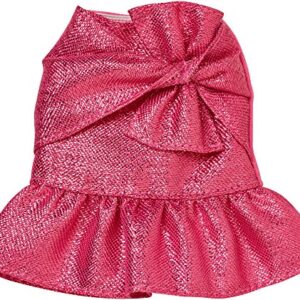 Barbie Pink Metallic Bow Peplum Skirt Fashion
