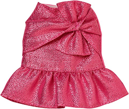 Barbie Pink Metallic Bow Peplum Skirt Fashion